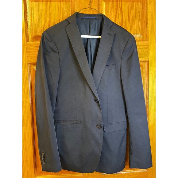 Zara Navy Blazer with Striped Pattern EU 38/US 40 - Picture 1 of 3